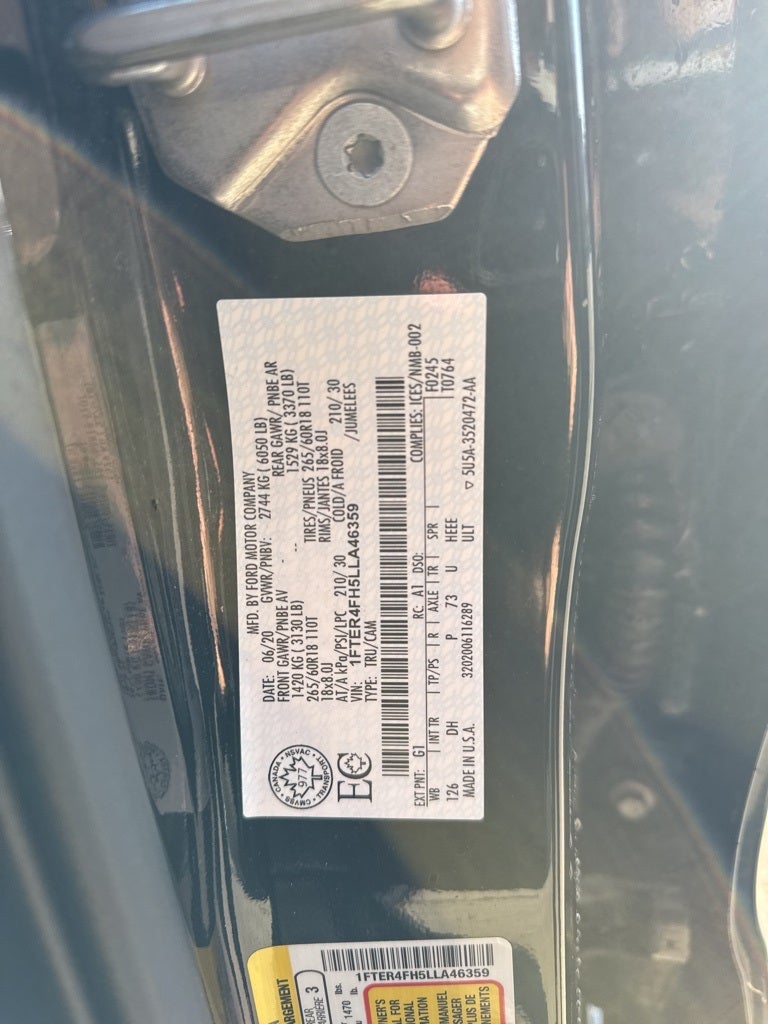 2020 Ford Ranger Lariat