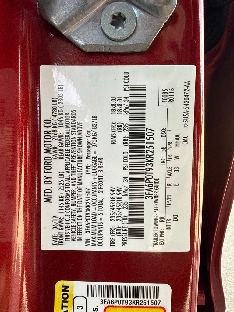 2019 Ford Fusion SE