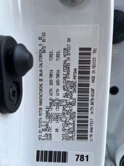 2022 Toyota TACOMA TRD OFFRD TRD Off-Road V6 TOYOTA SILVER CERTIFIED