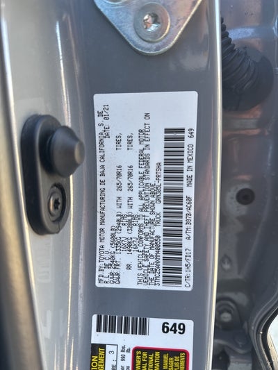 2021 Toyota TACOMA TRD OFFRD TRD Off-Road V6 TOYOTA GOLD CERTIFIED