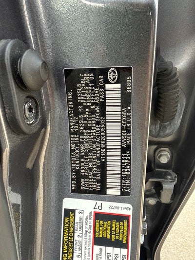2012 Toyota CAMRY XLE