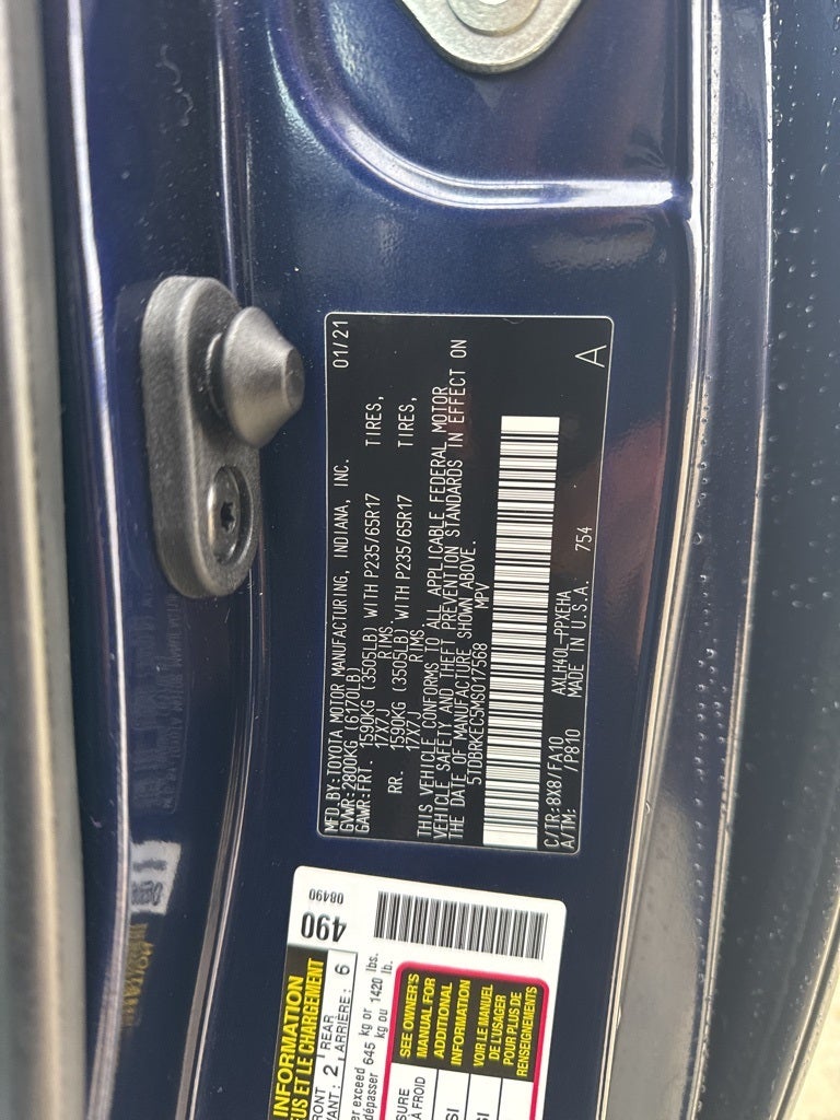 2021 Toyota SIENNA LE LE 8 Passenger