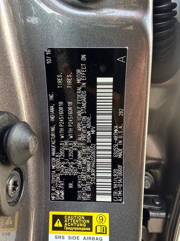 2016 Toyota Highlander XLE V6 TOYOTA SILVER CERTIFIED