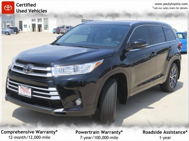 2017 Toyota HIGHLANDER XLE TOYOTA SILVER CERTIFIED