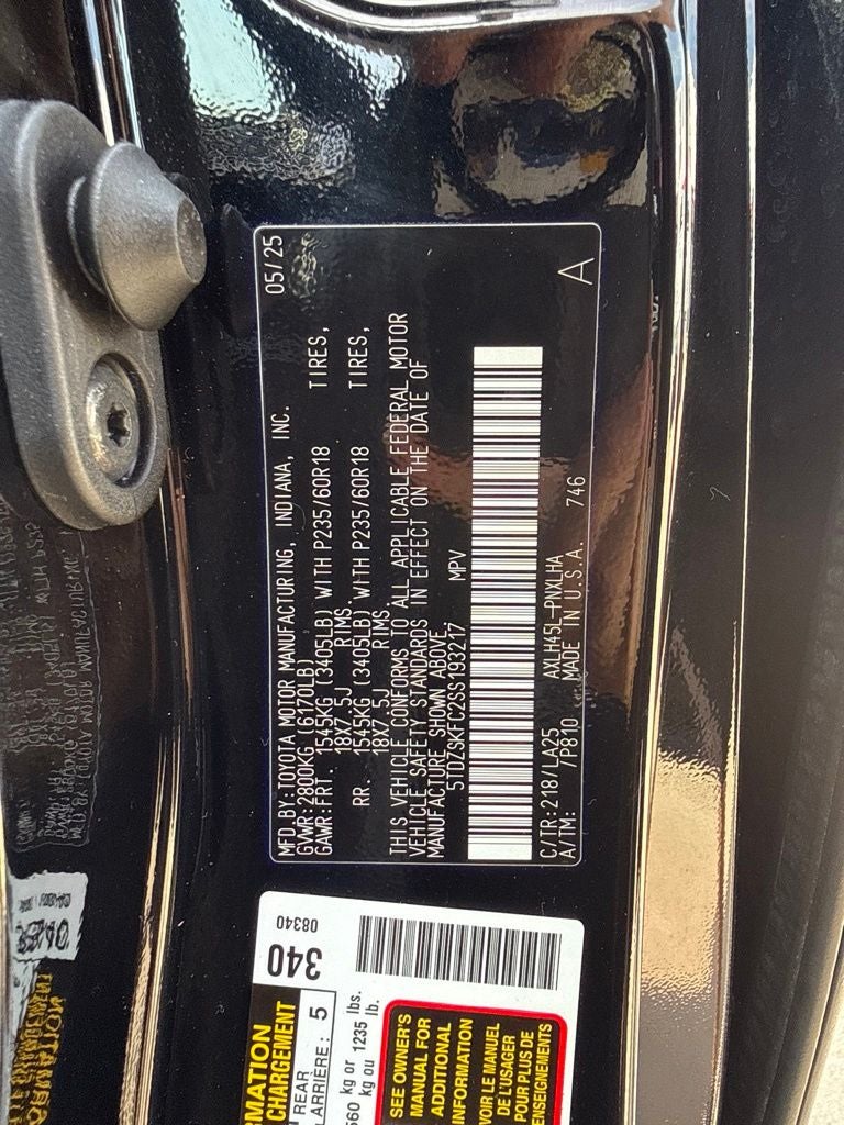 2025 Toyota Sienna Limited 7 Passenger TOYOTA GOLD CERTIFIED