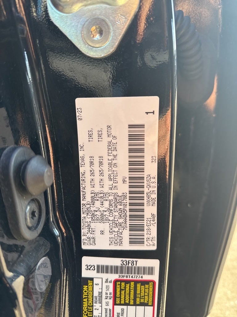 2023 Toyota SEQUOIA 4WD SR5 TOYOTA GOLD CERTIFIED